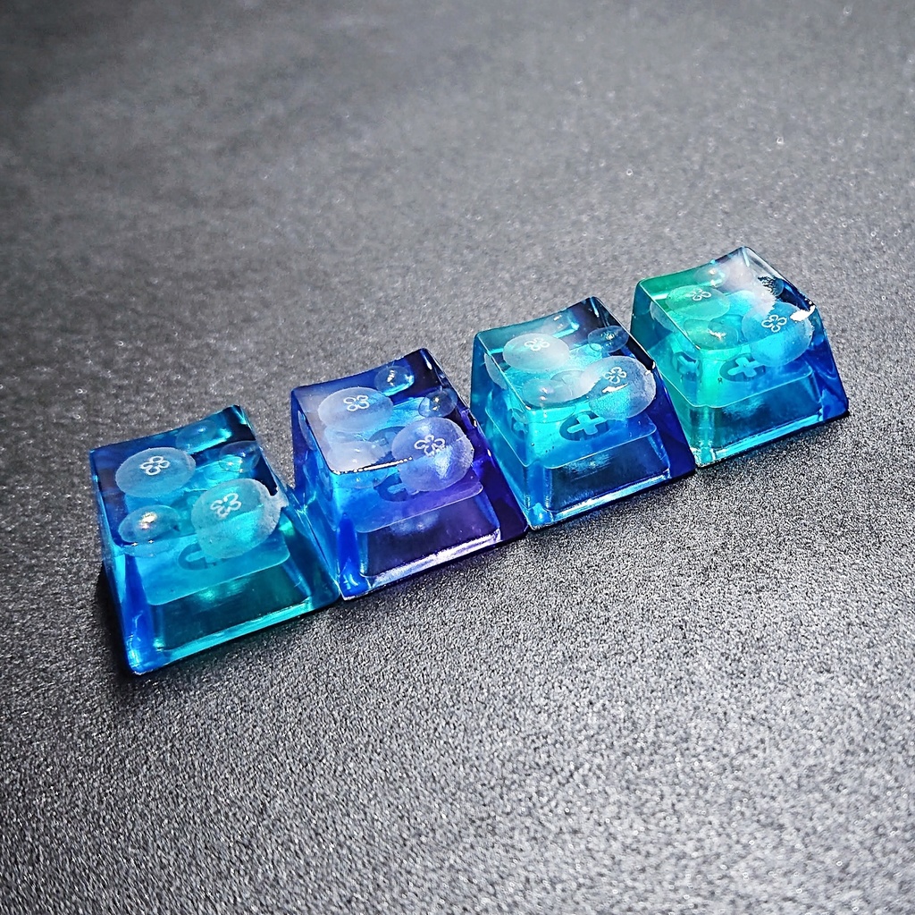 琥珀糖海月(濃い色ver.)キーキャップ