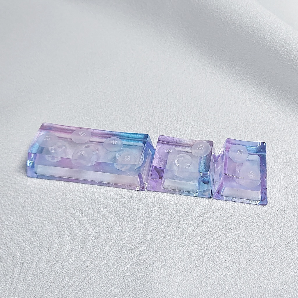 紫陽花カラーの海月キーキャップ