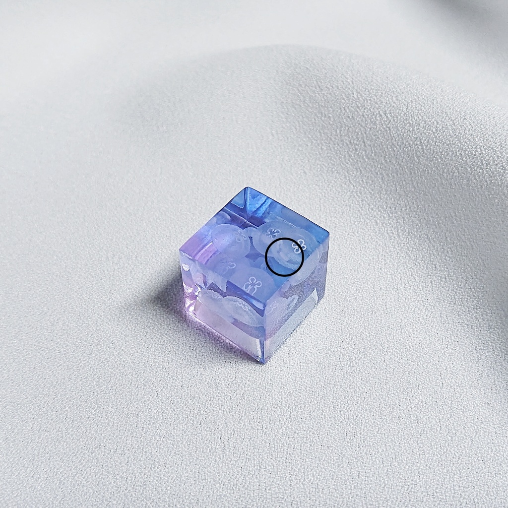 紫陽花カラーの海月水槽キーキャップ