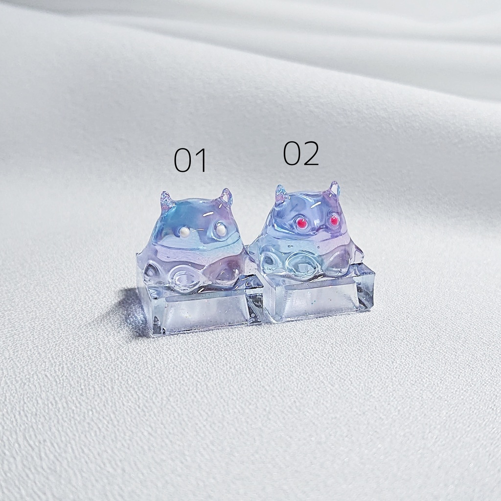 紫陽花カラーのメンダコちゃんキーキャップ