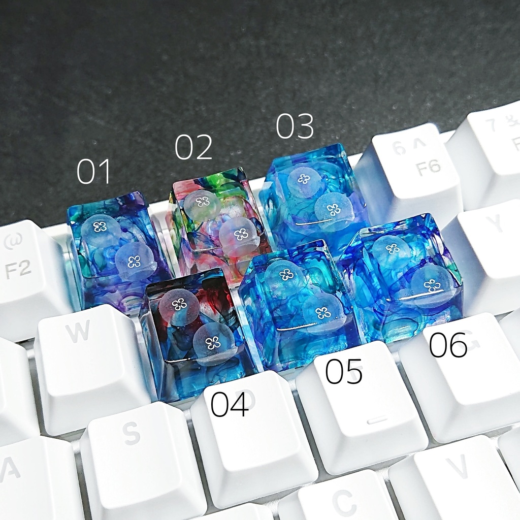 水彩海月キーキャップ