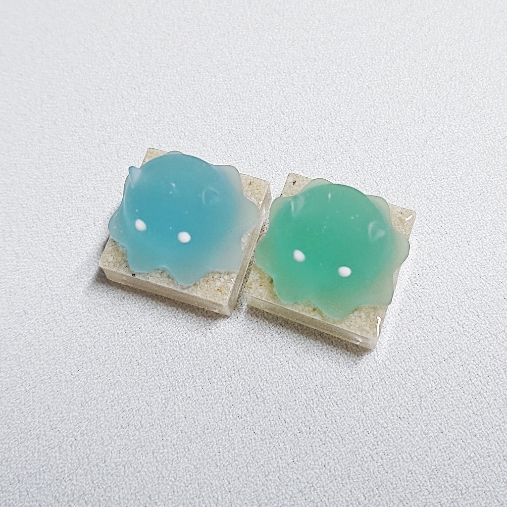 シーグラス風メンダコちゃんキーキャップ