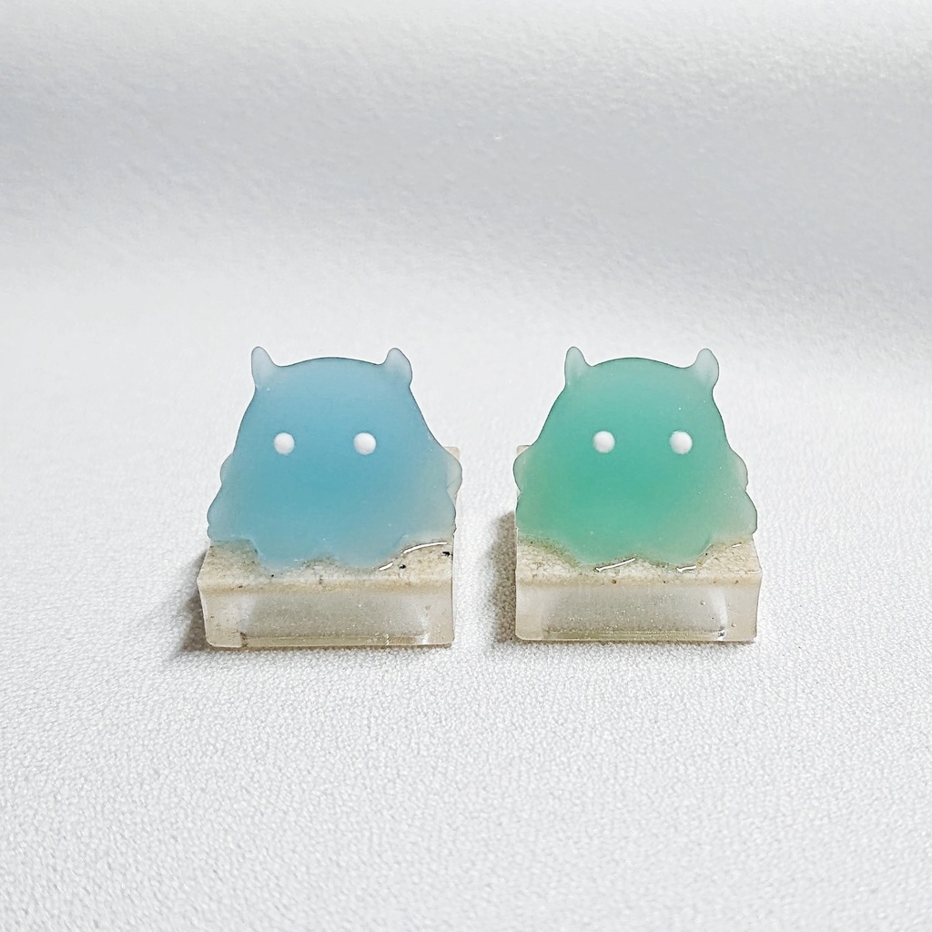 シーグラス風メンダコちゃんキーキャップ