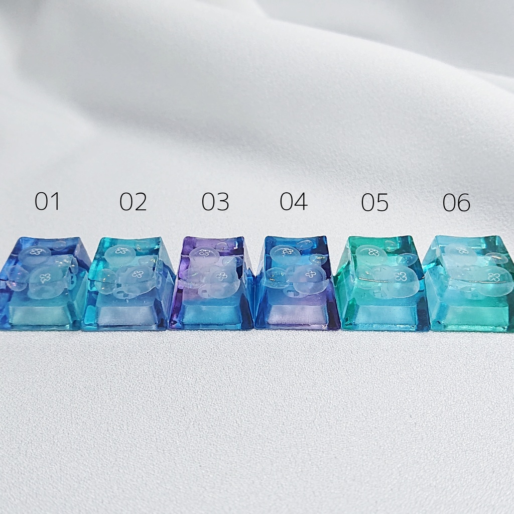 琥珀糖海月キーキャップ