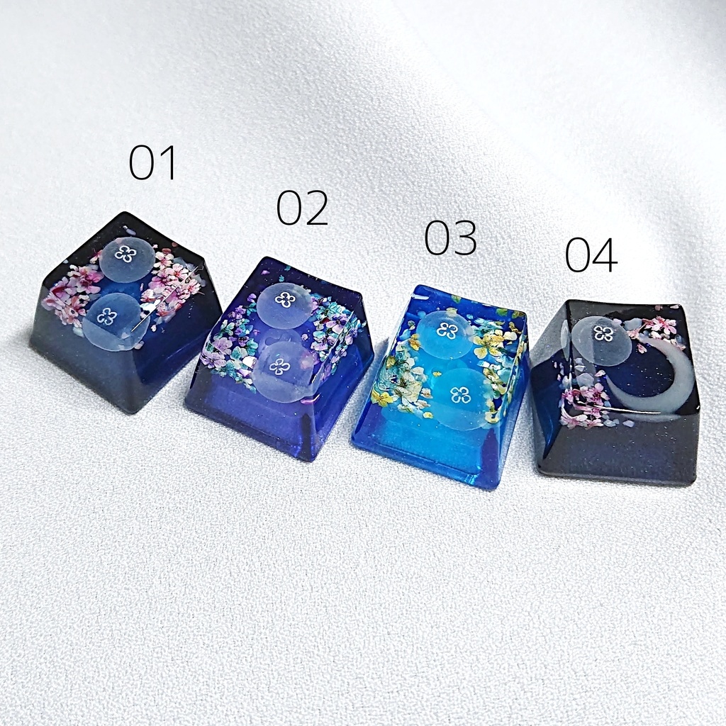 花と海月キーキャップ