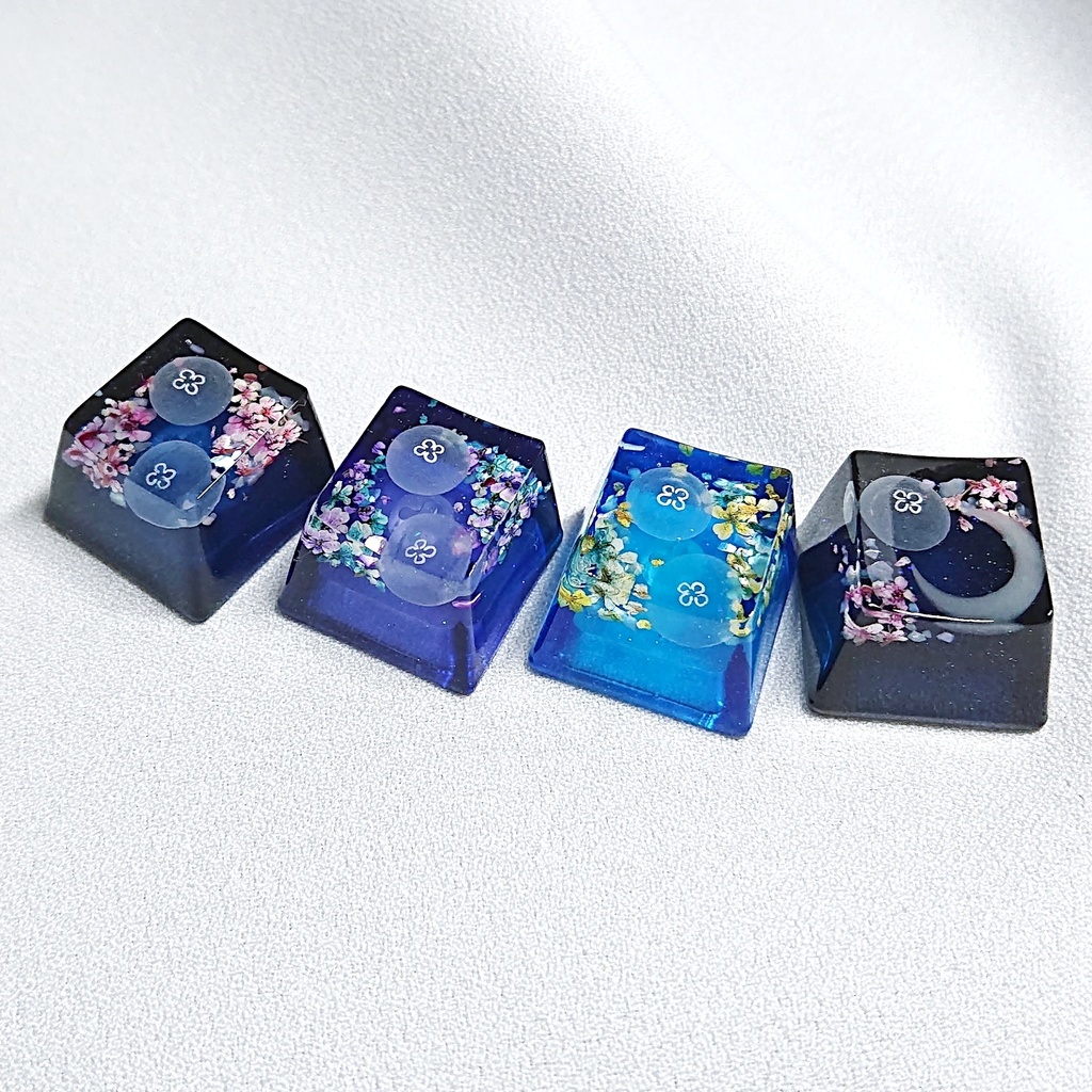 花と海月キーキャップ