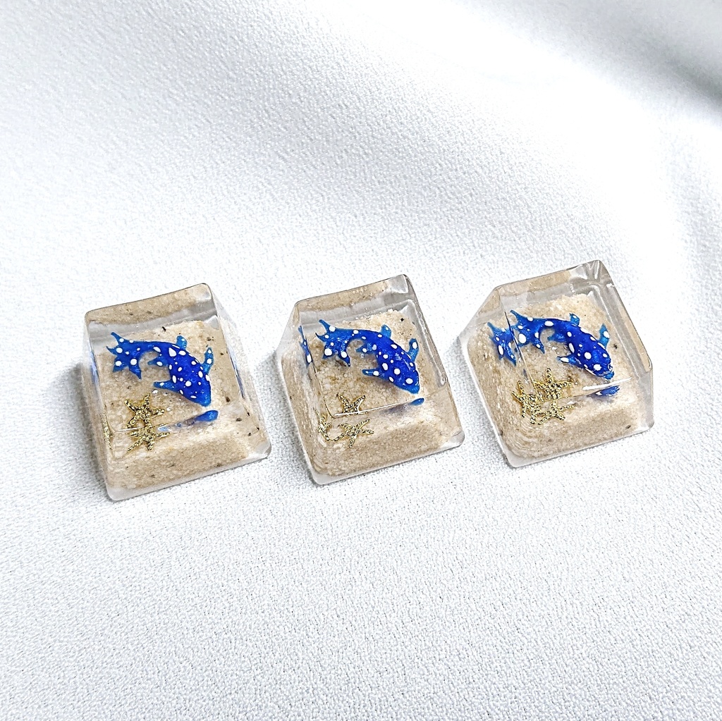 ジンベイザメみたいなお魚のキーキャップ(アウトレット)