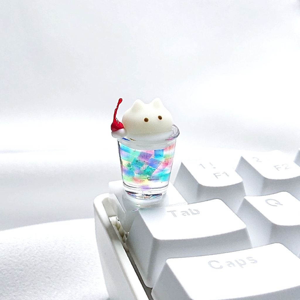 ねこちゃんアイスのゼリーソーダキーキャップ