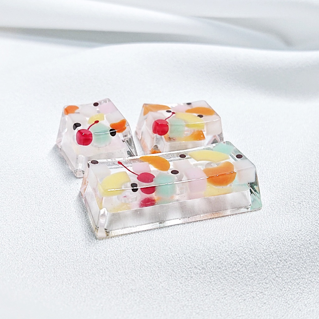 フルーツみつ豆キーキャップ(1u、1.25u、2.25u)