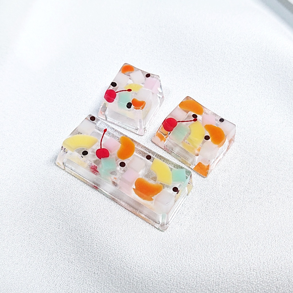 フルーツみつ豆キーキャップ(1u、1.25u、2.25u)