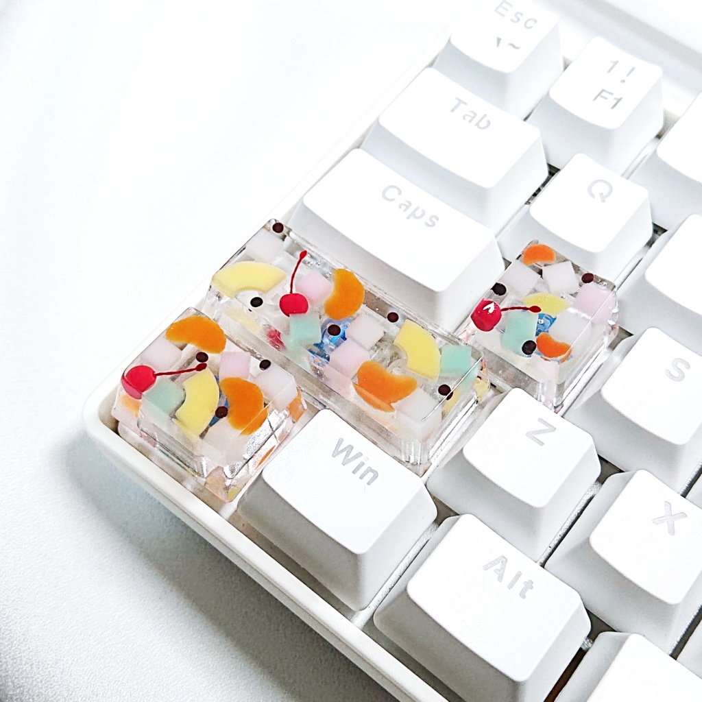フルーツみつ豆キーキャップ(1u、1.25u、2.25u)