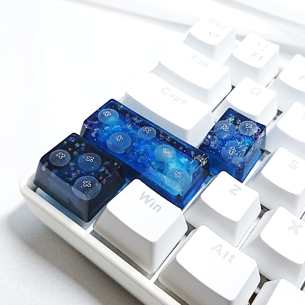 クラゲ水槽キーキャップ(1u、1.25u、2.25u)