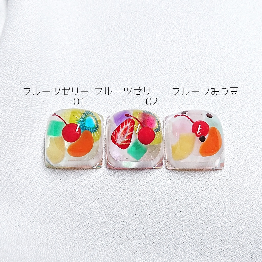 フルーツゼリー&フルーツみつ豆キーキャップ