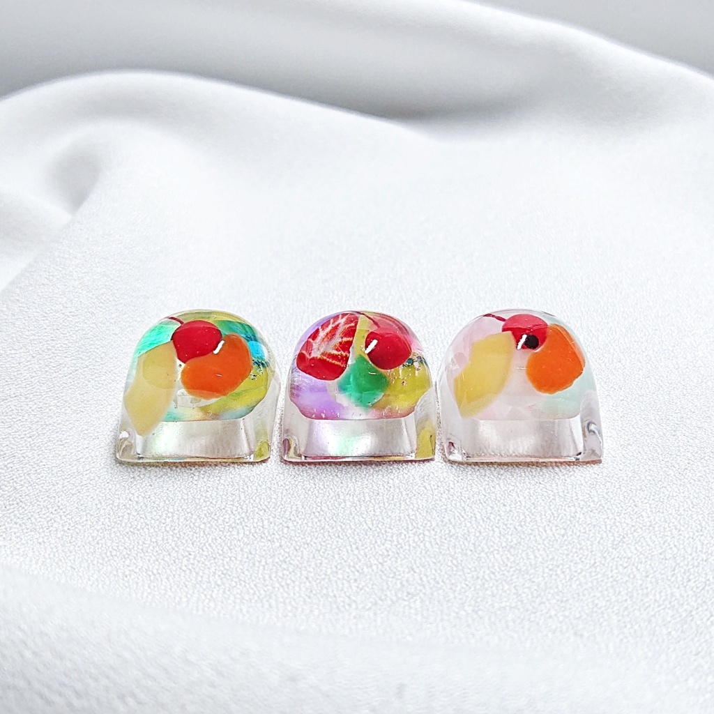 フルーツゼリー&フルーツみつ豆キーキャップ