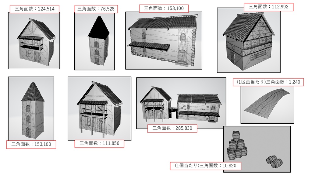 Unity対応 町 中世ヨーロッパ風 Ckanbac Booth