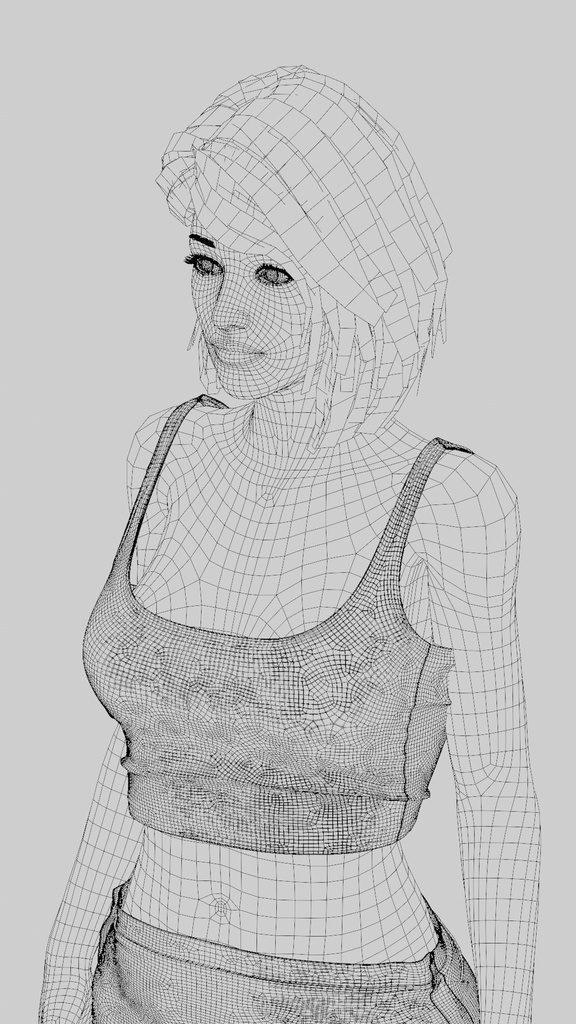 【Unity対応】 3D女性モデル