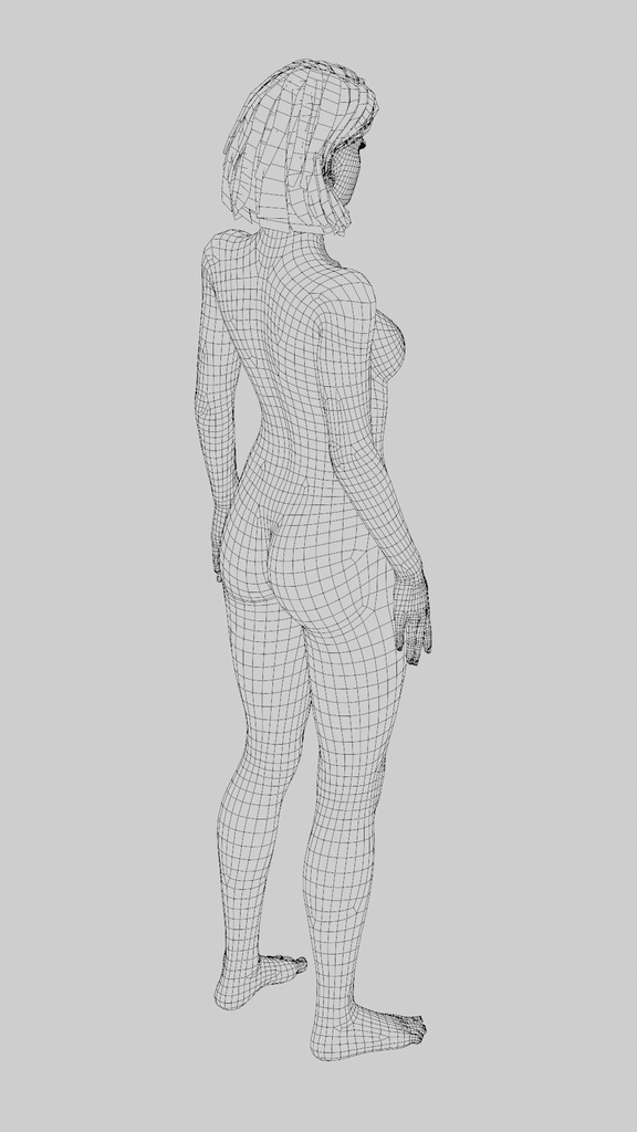 【Unity対応】 3D女性モデル