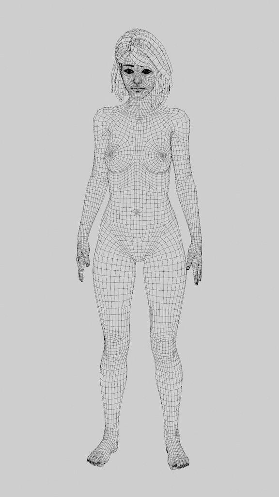 【Unity対応】 3D女性モデル