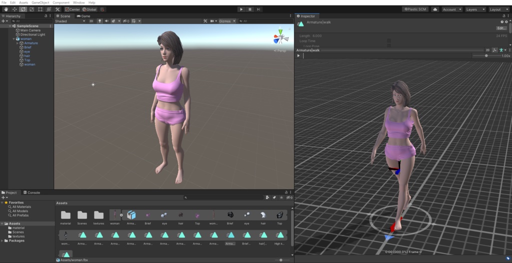 【Unity対応】 3D女性モデル