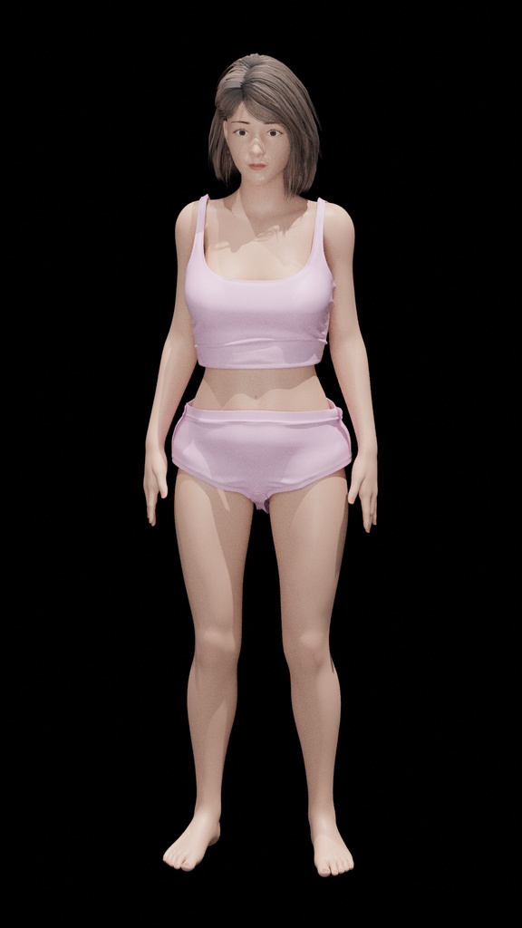 【Unity対応】 3D女性モデル