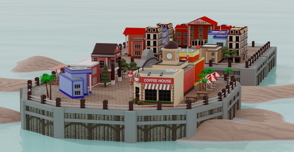 【Unity対応】島 町