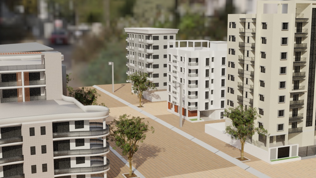 【Unity対応】マンション街