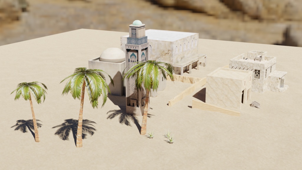 【Unity対応】砂漠の町