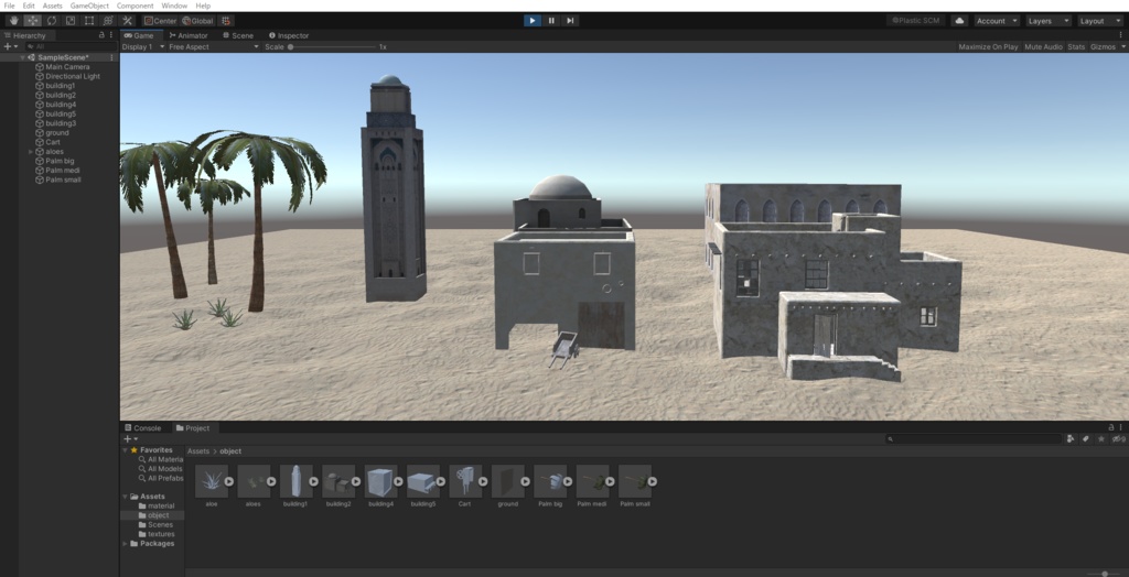 【Unity対応】砂漠の町