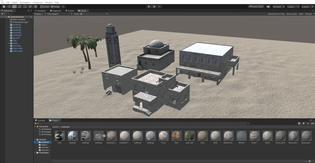 【Unity対応】砂漠の町