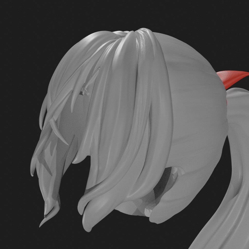 ポニーテール_3D素体