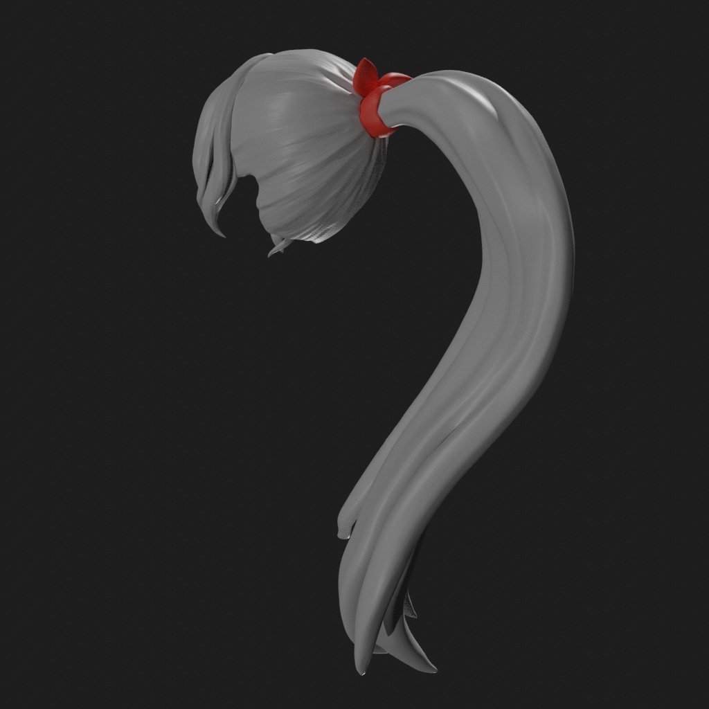 ポニーテール_3D素体