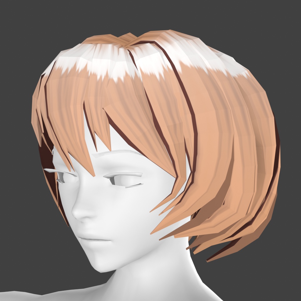 [Unity対応] 髪 （低ポリゴン）