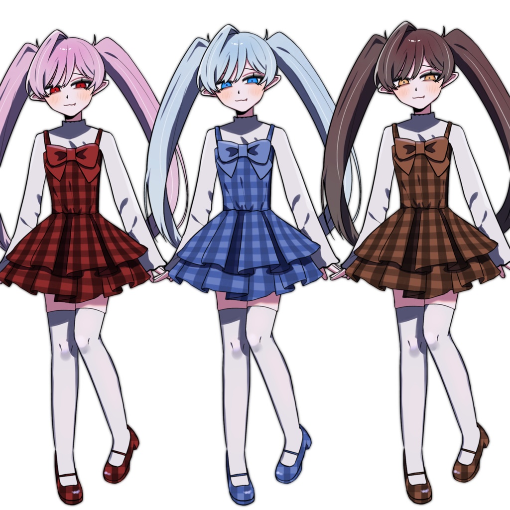 【立ち絵/無料版・PSDあり】生意気そうな人外少女【表情差分8種/色差分3種】