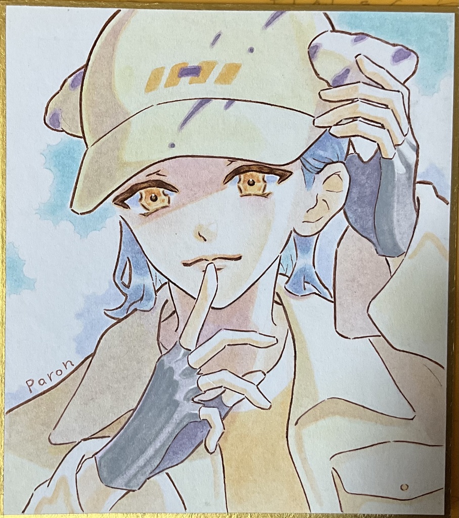 オリジナルイラスト原画色紙『生存あるいは滅却のノイズ』