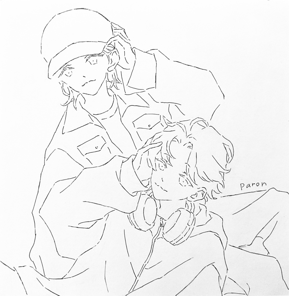 オリジナルイラスト原画『僕たちの戦い』