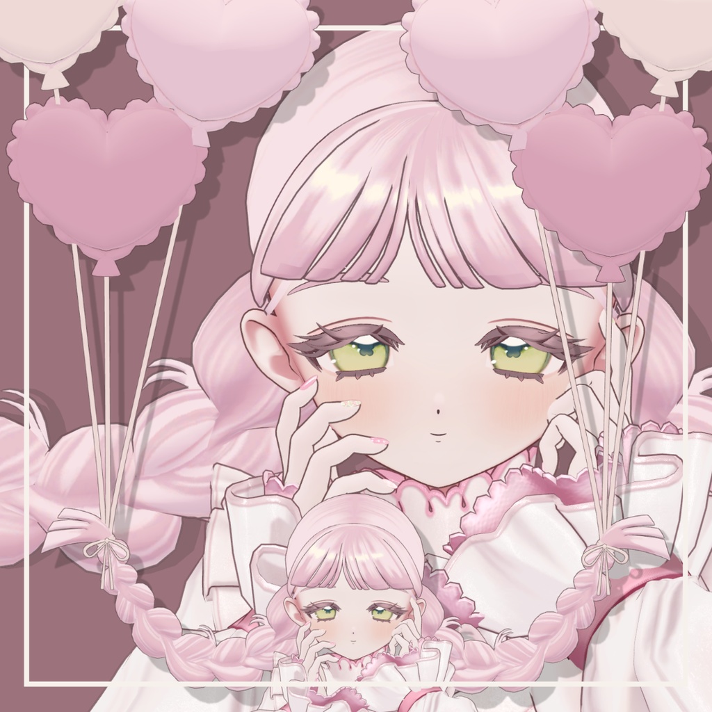 【fyuett/フィユエ】バルーンボムボムツイン 髪