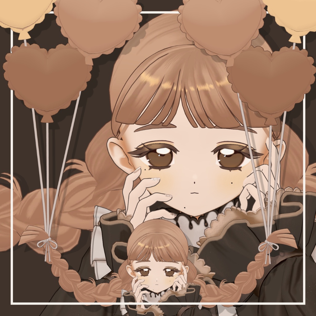 【fyuett/フィユエ】バルーンボムボムツイン 髪