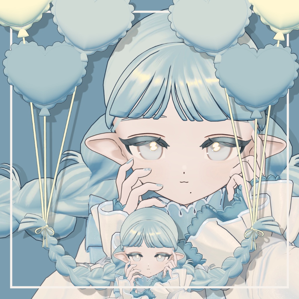 【fyuett/フィユエ】バルーンボムボムツイン 髪