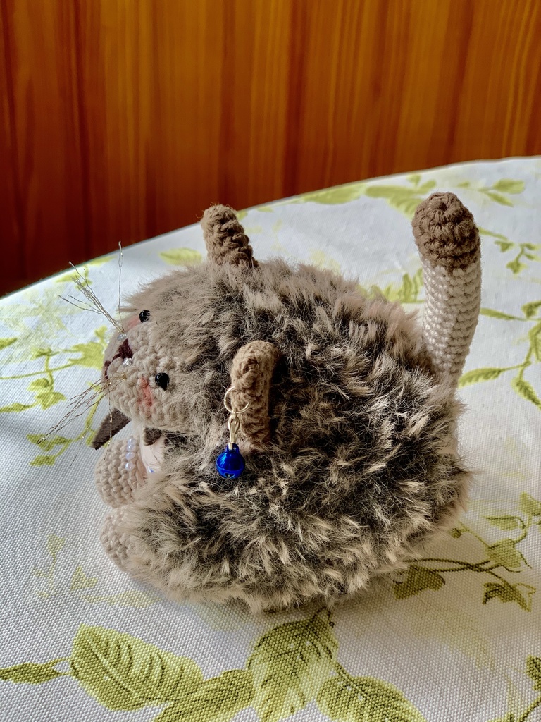 もち着ぐるみ ねこちゃん グレー/茶