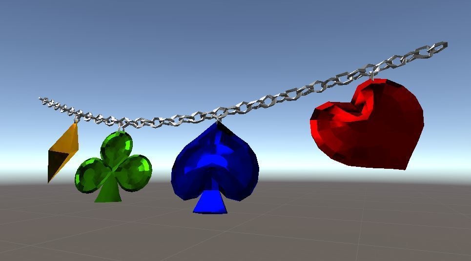 トランプ模様キーチェーン