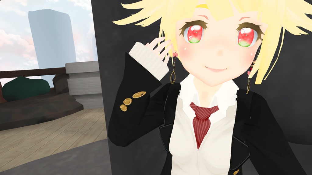 【VRChat】愛の配達夫(蝶の耳飾り,Butterfly イヤリング)