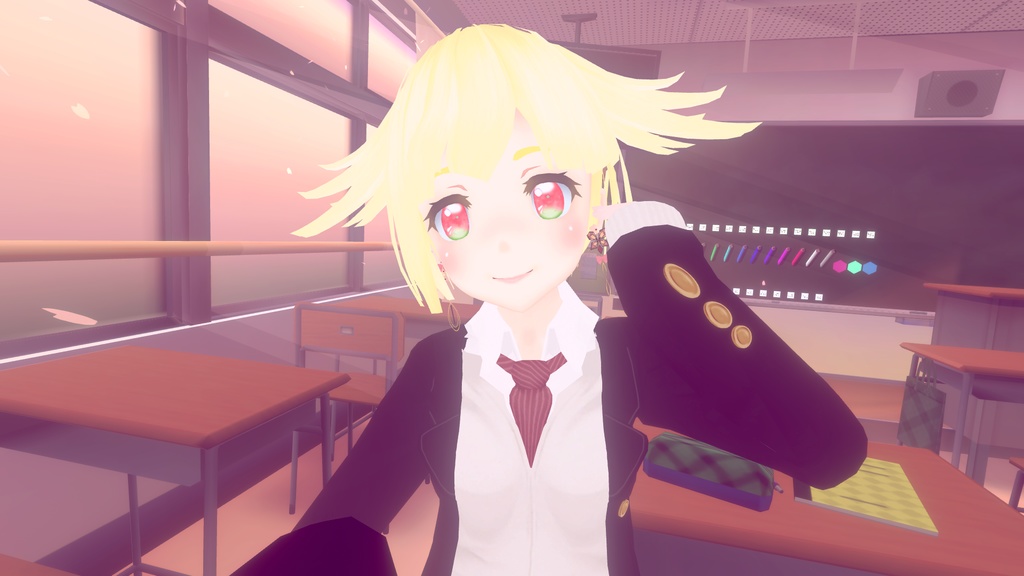 【VRChat】愛の配達夫(蝶の耳飾り,Butterfly イヤリング)