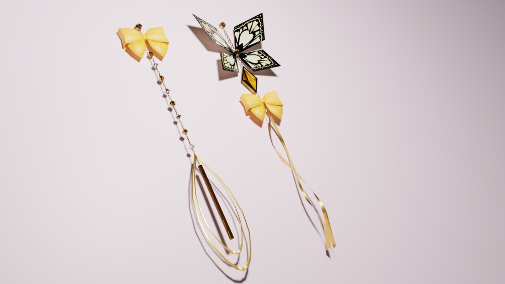 【VRChat】愛の配達夫(蝶の耳飾り,Butterfly イヤリング)