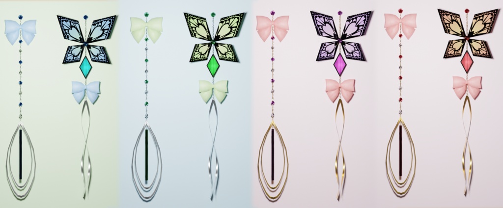 【VRChat】愛の配達夫(蝶の耳飾り,Butterfly イヤリング)