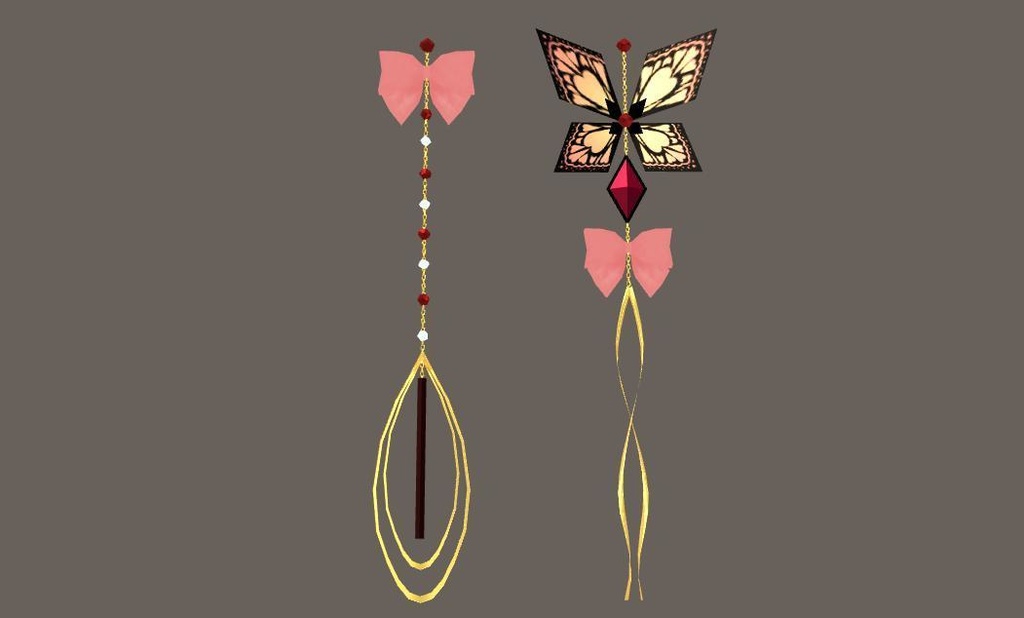 【VRChat】愛の配達夫(蝶の耳飾り,Butterfly イヤリング)