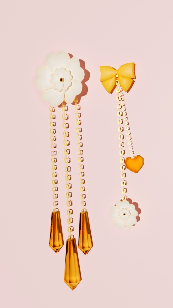 【VRChat】桜の涙(桜の耳飾り、イヤリング、ピアス)