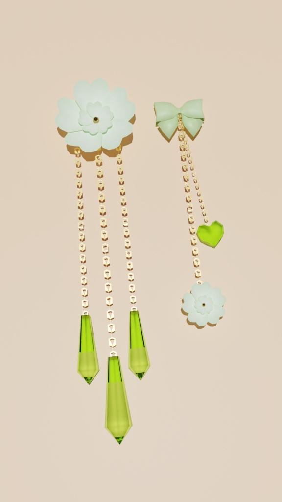 【VRChat】桜の涙(桜の耳飾り、イヤリング、ピアス)