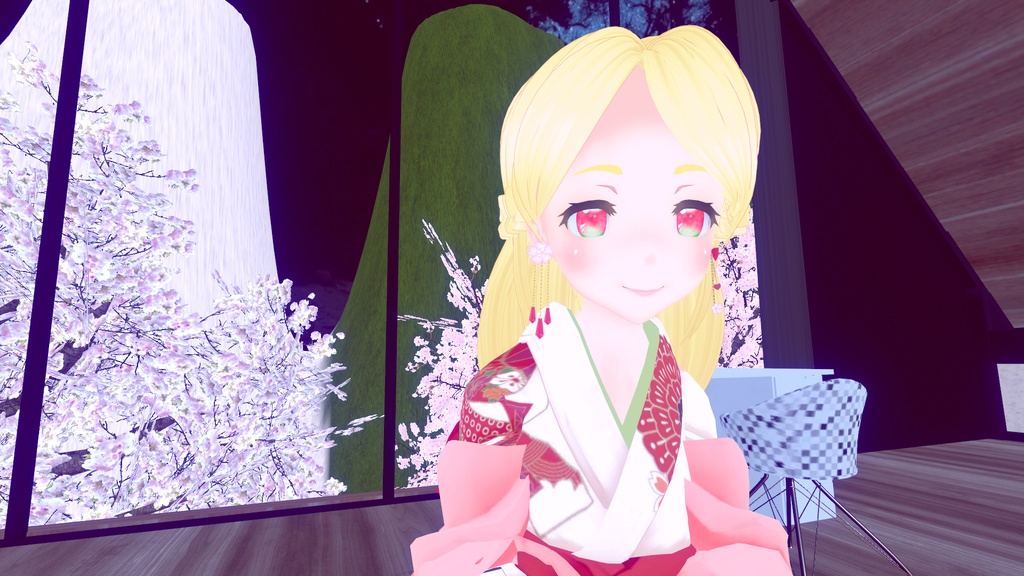 【VRChat】桜の涙(桜の耳飾り、イヤリング、ピアス)
