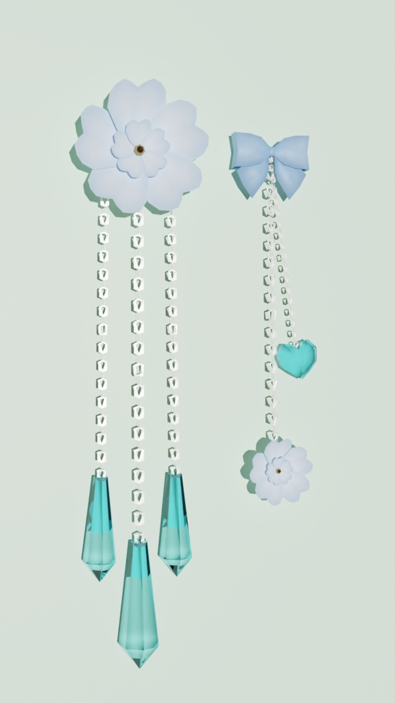 【VRChat】桜の涙(桜の耳飾り、イヤリング、ピアス)