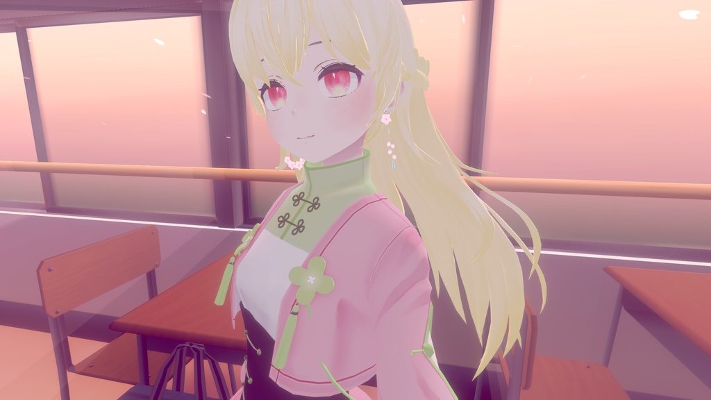 【VRChat】アジサイの耳飾り(イヤリング、ピアス)